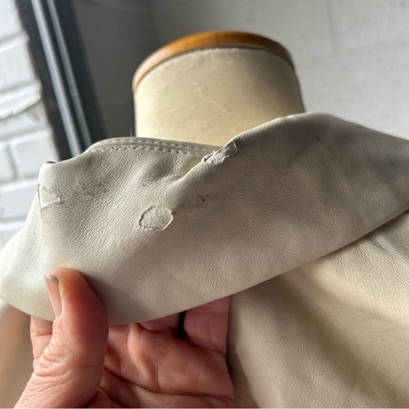 Avec Les Filles Faux Vegan Leather Crop Blazer Jacket Size S - Picture 4 of 5